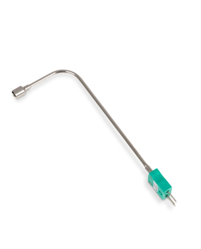 ETI Givare, termoelement typ K, ytgivare, vinklad 90 grader, med gummerad anläggningsyta för snabb respons, Ø8 x 120mm, utan kabel för direktinkoppling i termometer