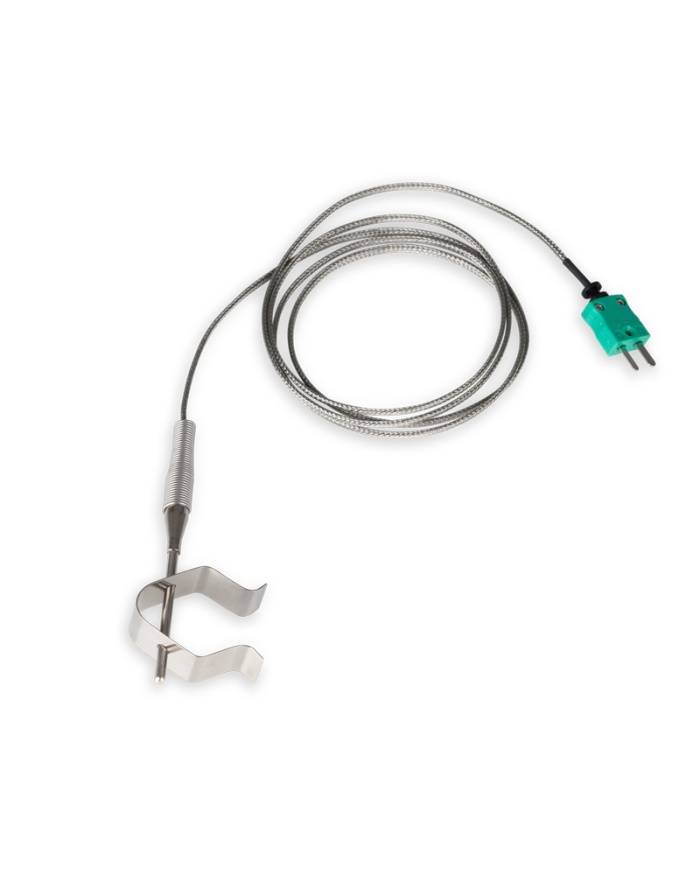 ETI Givare, termoelement typ K, ugnsgivare med rostfri klämma för ugnsfat. ETI Givare Ø3,5 x 50mm, 1,2 meter flätad kabel