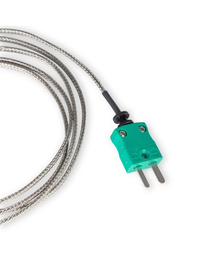 ETI Givare, termoelement typ K, ugnsgivare med rostfri klämma för ugnsfat. ETI Givare Ø3,5 x 50mm, 1,2 meter flätad kabel