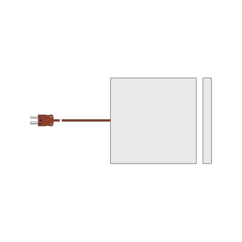 ETI Givare, termoelement typ T, simulerar temperatur i livsmedel i kylar och frysar med sin stora mätkropp, 9 x 100 x 100mm. 3 meter kabel