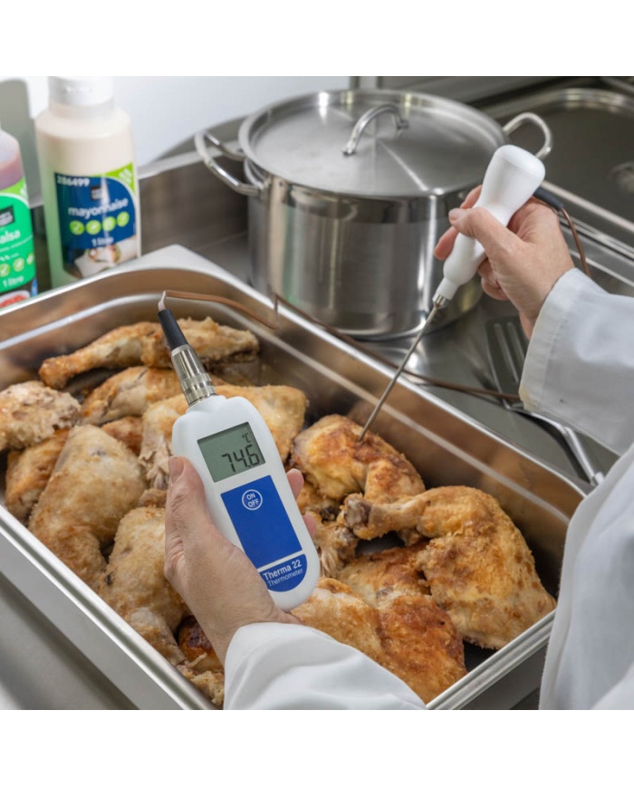 ETI Therma 22 termometer, för både givare av termistor-typ och termoelement typ T, exklusive givare