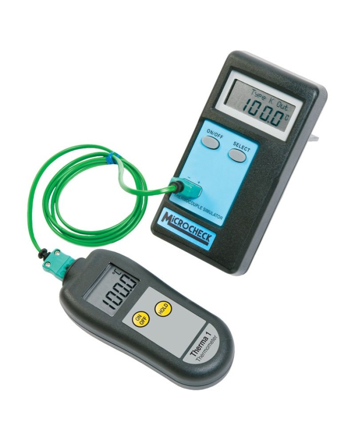 ETI MicroCheck® kalibrerad temperatursimulator, simulerar temperaturgivare Typ K för 3 temperaturpunkter: -20°C, 0°C & +100°C. Med kalibreringscertifikat och skyddshölje.