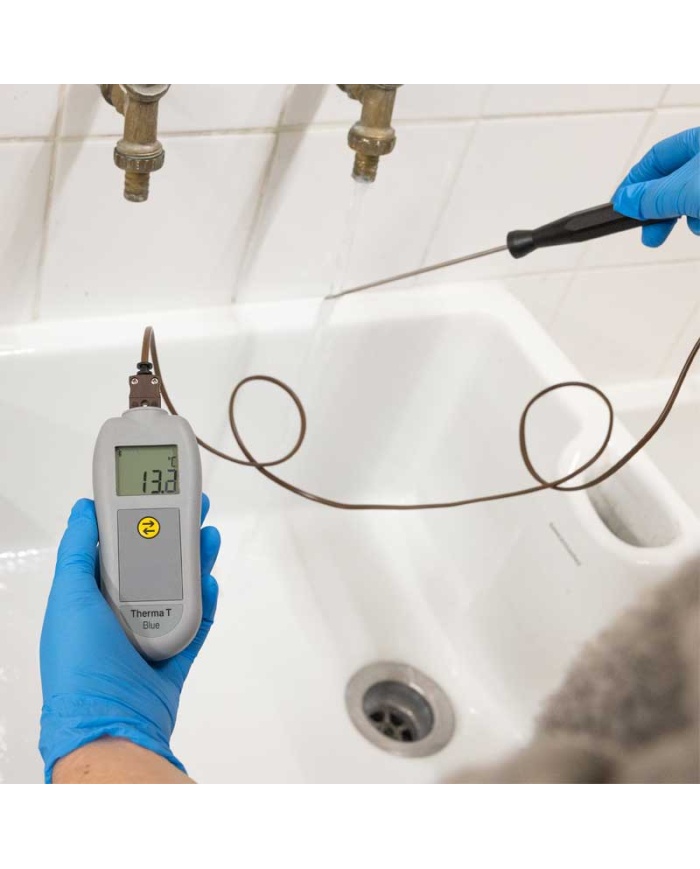 ETI Termometer Therma® T Blue, temperaturöverföring med Bluetooth. För givare termoelement Typ T. Gratis app för mobiltelefon. Med kalibreringscertifikat.