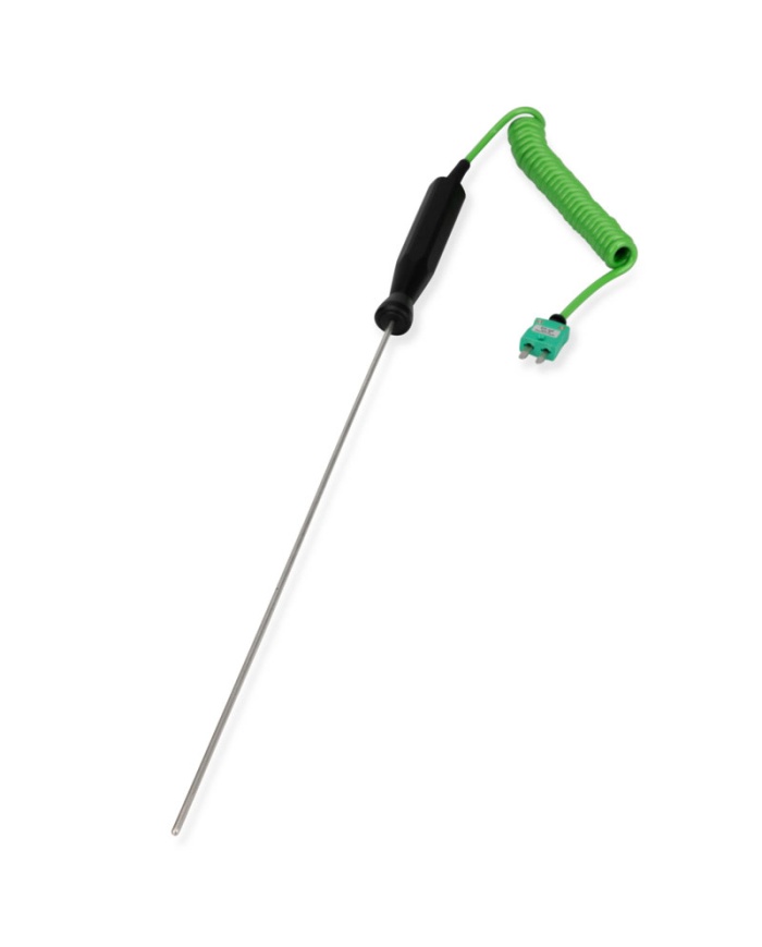 ETI Givare, termoelement typ K, böjbar givare, upp till 1100°C, Ø3 x 300mm, med handtag, 1 meter