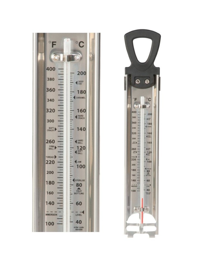 ETI Traditionell analog termometer för kola, karamell och konfektyr. Upp till 200°C