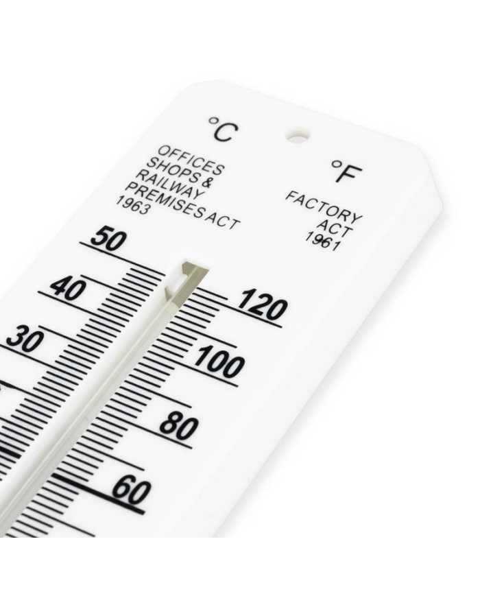 ETI Rumstermometer, analog, mäter mellan -30 till +50°C. Mått: 45 x 195mm