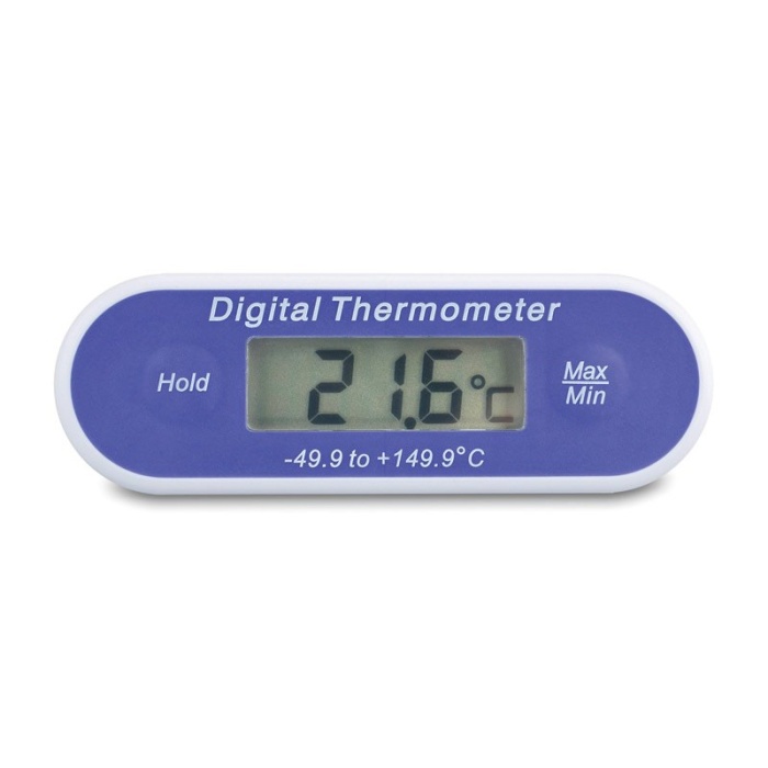 ETI Vattentät instickstermometer 300 mm, med display riktad uppåt, med skydd och min- / maxvisning